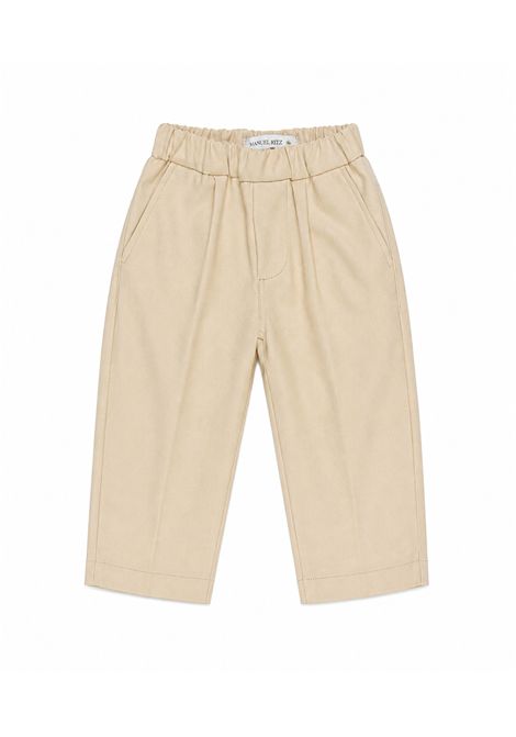 Pantaloni con vita elasticizzata MANUEL RITZ | MR4514BEIGE